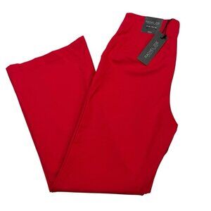 Rachel Zoe Pants Womens 6 Red Hi Rise Flare Leg Jersey Knit Office Holiday Xmas
